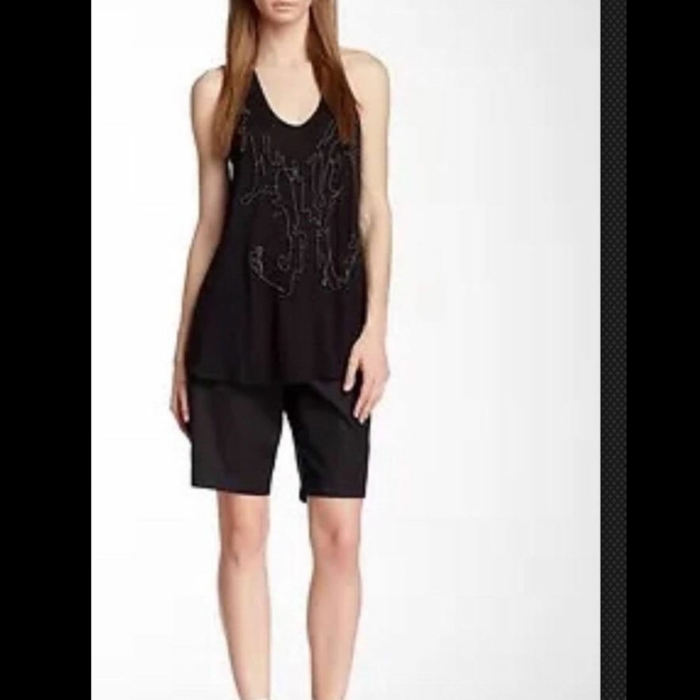 NEW Robert Rodriguez Flat Front Long Short Black Size 6